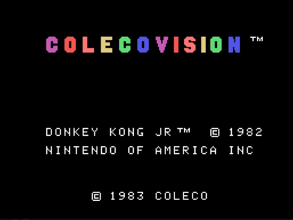 Title Screen of Donkey Kong Junior for Colecovision